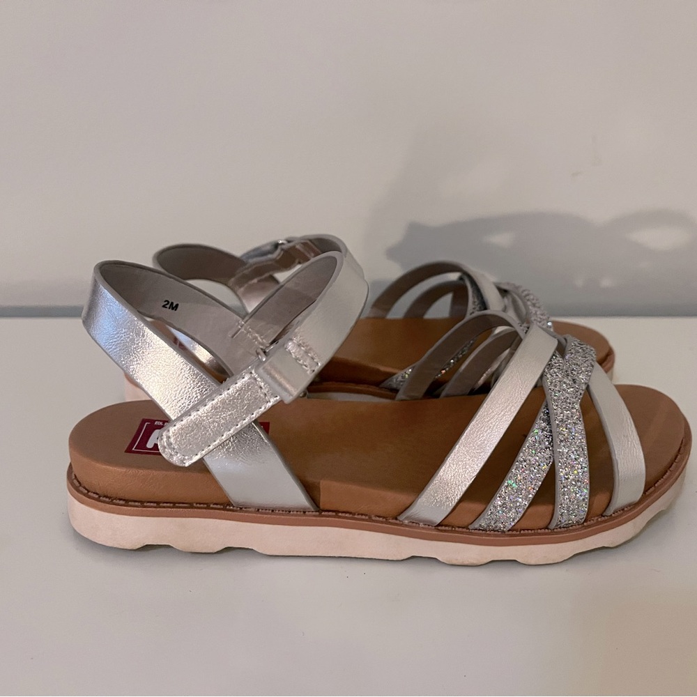 Girls Silver Sandals